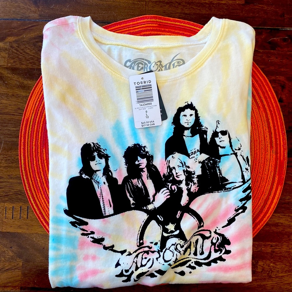 🎸Aerosmith tie dye T-shirt 🤘 - Picture 2 of 6